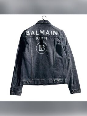 BALMAIN  Black Jean Jacket